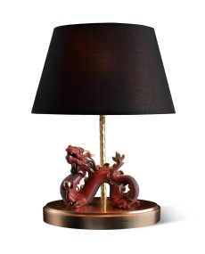 Dragon Red Lamp Lladro Porcelain 01023153