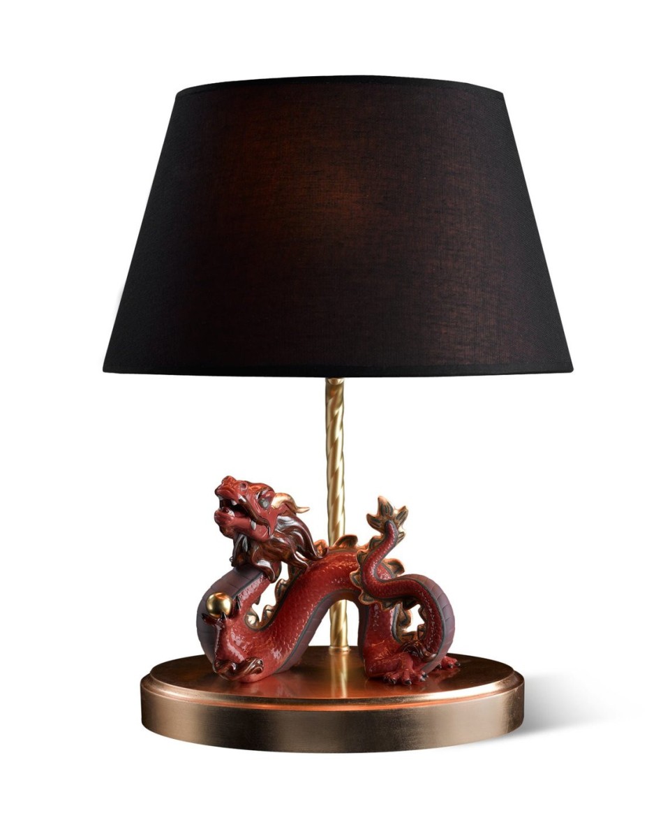 Dragon Red Lamp Lladro Porcelain 01023153