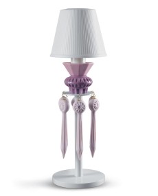 "Lladro Belle de Nuit Lithophane Lampe - Rosa Porzellan 01023284 | Ti