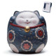 Maneki Neko II Blue WB Lladro Porcelain 01045087