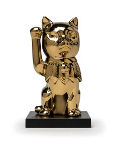 Figura Maneki Neko Lladró Lustre Dorado