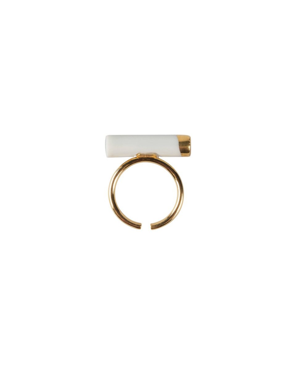 "Twiggy Ring Porcellana Lladró 01010255 - Anello in porcellana con o