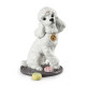 Poodle with Mochis Dog Figurine - Lladro Porcelain