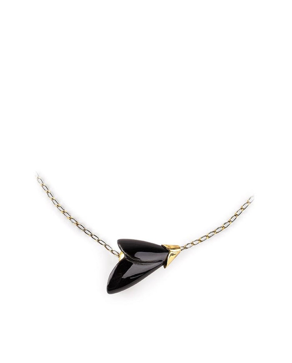 Heliconia Necklace: Black Lladró Porcelain 01010300