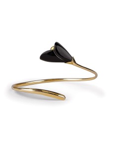 "Lladro Heliconia Cuff 01010302 - Handgemachtes Schwarzes Porzellanar