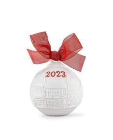 "Lladró 2023 Christmas Ball Re-Deco Red Porcelana - Edição Limitad