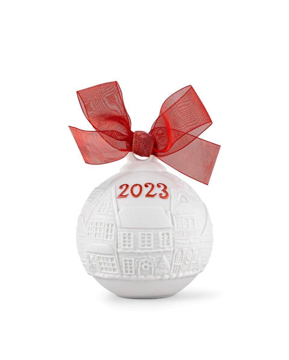 "Lladró 2023 Christmas Ball Re-Deco Red Porcelana - Edição Limitad