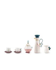 "Lladró Kawki Porcelana Coffee Set 01009663 - Arte e Tradição em S