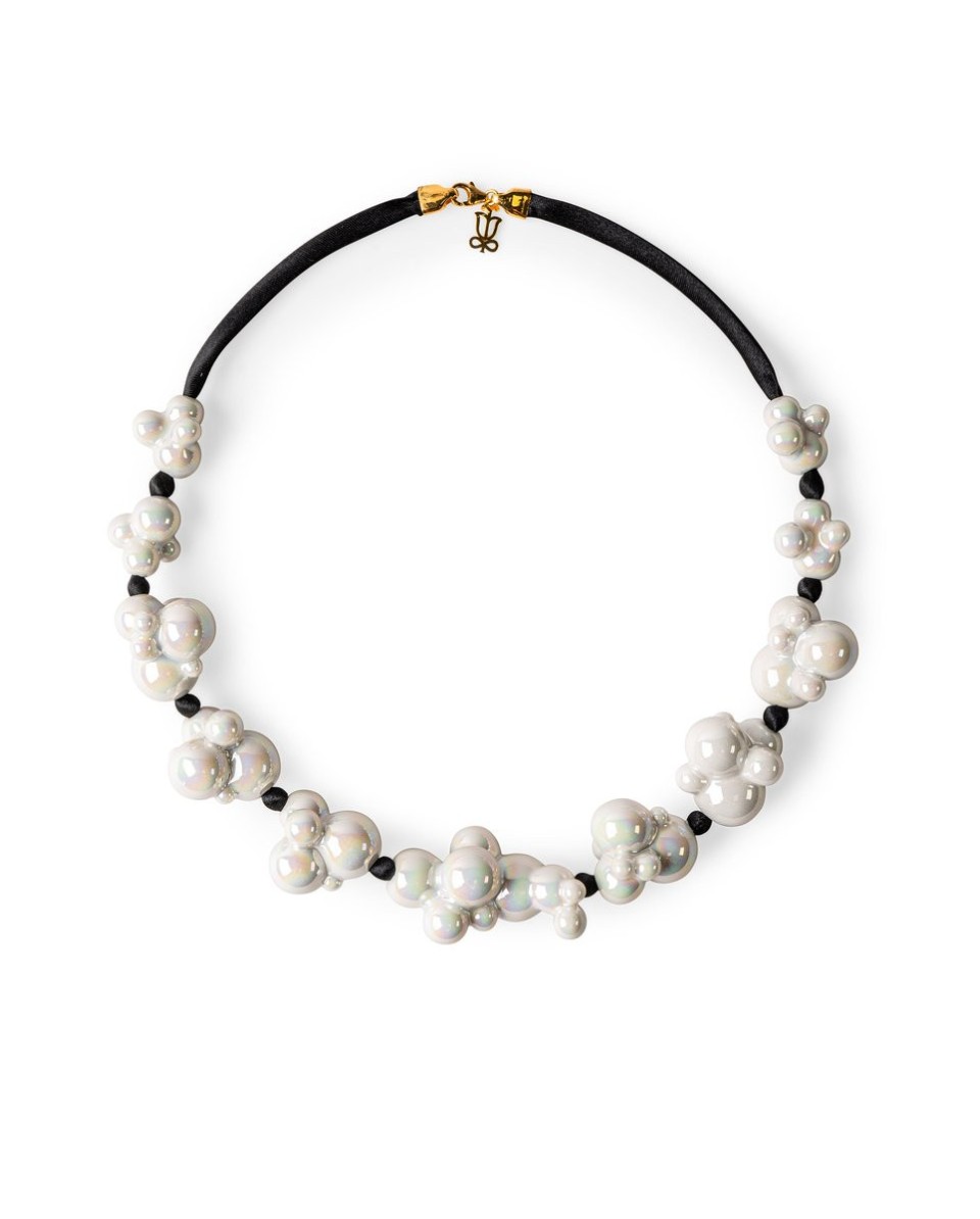 "Lladró Porzellan Bubbles Necklace - Elegantes Halsband mit Perlen- 