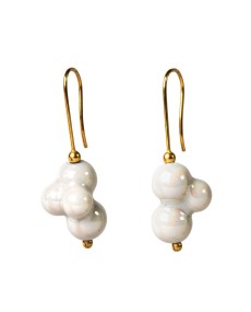 "Lladró Bubbles Earrings 01010313 - Porcelana com Ouro 18KT"