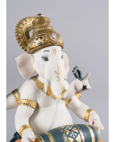 Lladro 01007184 GANESHA AVEC MRIDANGAM SERIE LIMITEE 01007184