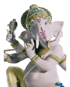 Lladro 01008303 GANESHA MIT BANSURI 010 08303