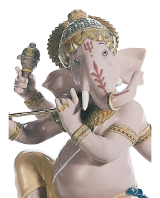 Lladro 01008303 Figurine BANSURI GANESHA