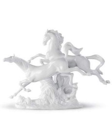 Lladro Caballos al Galope Blanco - TicTacArea