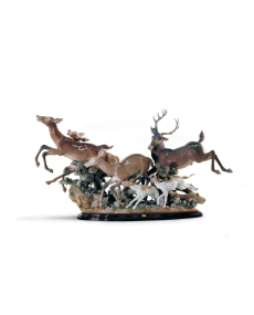 Lladro 01001377 CERFS POURSUIVIS 01001377