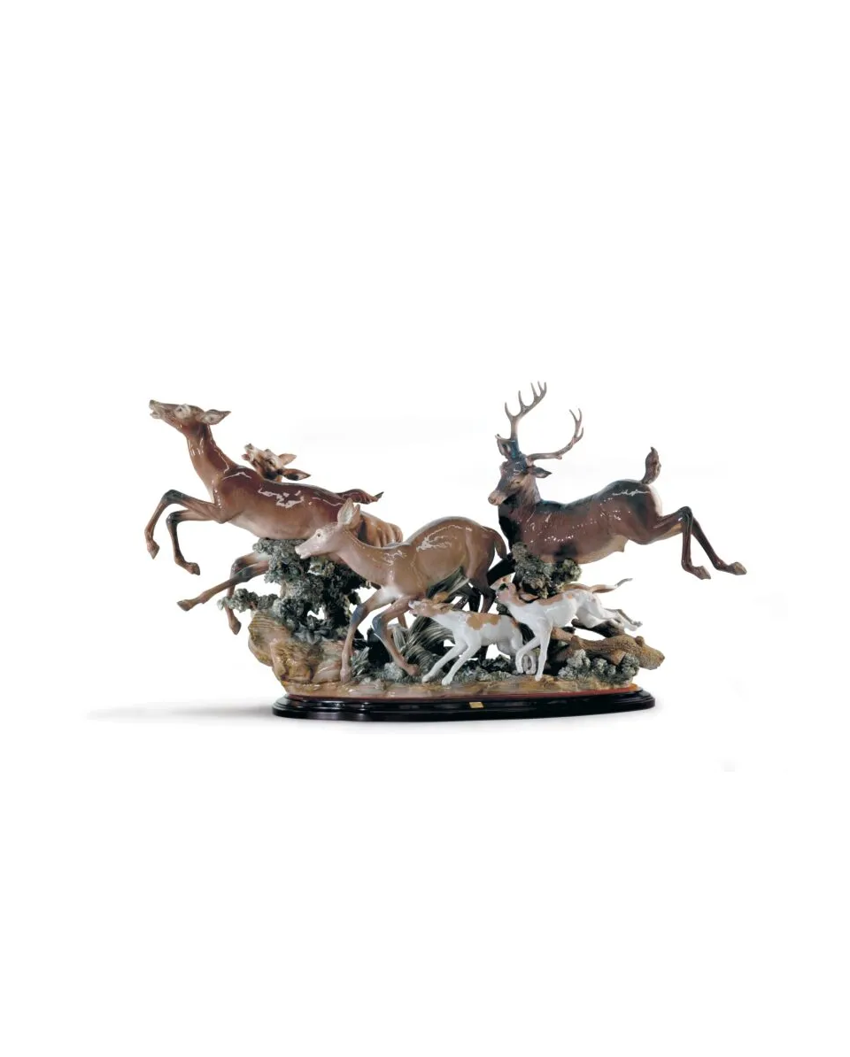 Lladro 01001377 CERFS POURSUIVIS 01001377