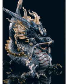 Lladro 01001934 GRAN DRAGON (AZUL Y DORADO) 01001934