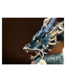 Lladro 01001934 GRAN DRAGON (AZUL Y DORADO) 01001934