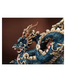 Lladro 01001935 GROßER DRACHEN BLAU EMAILLIERT 010 01935