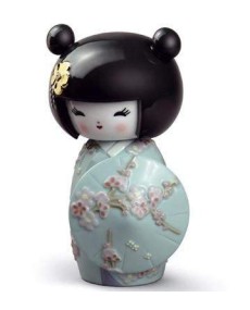 Lladro KOKESHI III TURQUOISE Figurine - TicTacArea