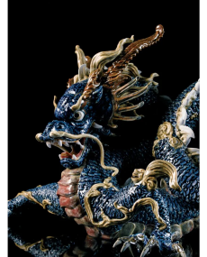 Lladro 01001935 GRAN DRAGON (AZUL ESMALTES) 01001935