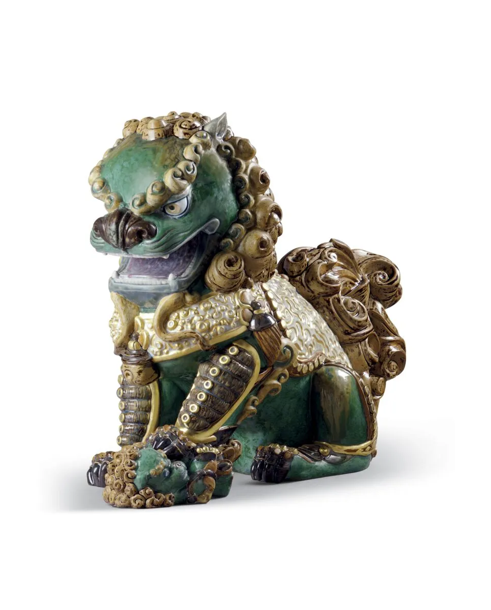 Lladro 1001986 Figurine ORIENTAL LIONESS GREEN