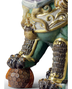 Lladro 1001987 Figurine ORIENTAL LION GREEN