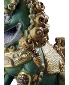 Lladro 1001987 Figurine ORIENTAL LION GREEN