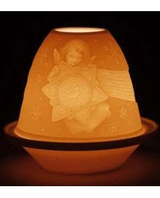 Lladro 1017341: Votive Light Angel with Star