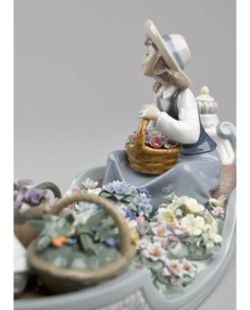 Lladro Porcelana PUESTO DE FLORES FLUVIAL 01009203