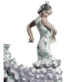 Lladro 01008766 ARTE FLAMENCO (VERDE / VIOLETA) Porcelana Figura Lladro