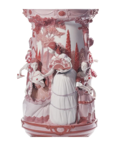 Lladro 01007032 VASE DAMEN IM GARTEN ROT 010 07032