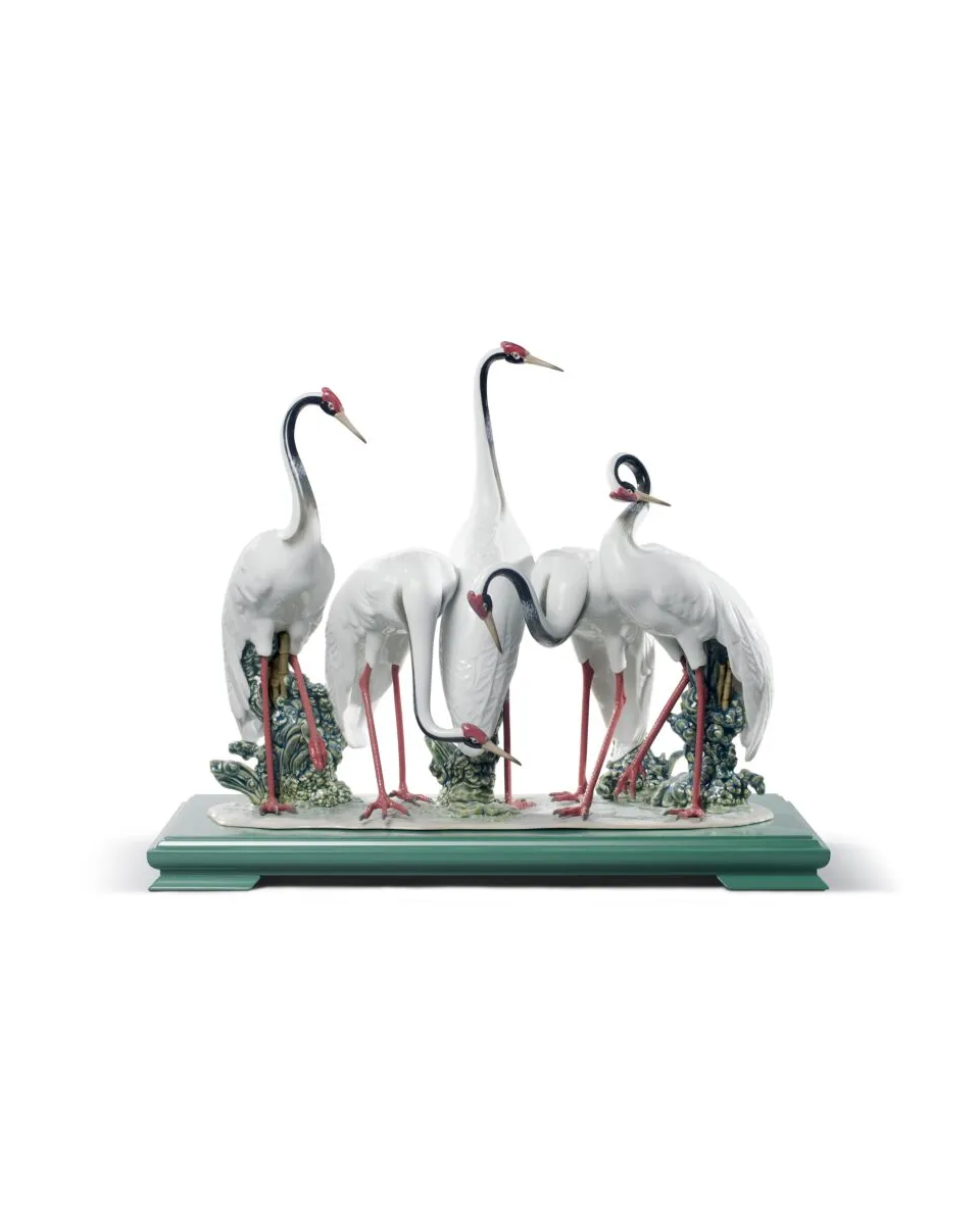 Lladro 1008697 Figurine FLOCK OF CRANES