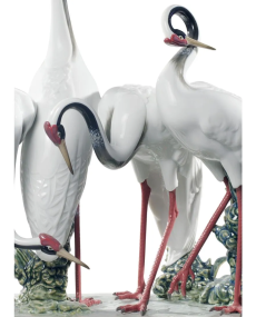 Lladro 1008697 Figurine FLOCK OF CRANES