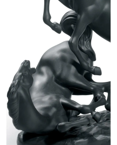 Lladro 01008618 Figurine HORSES' GROUP BLACK