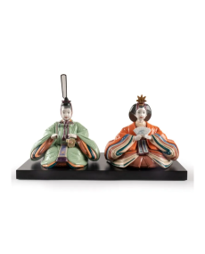 Hina Dolls (green & orange) Lladró Porcelain 01009474