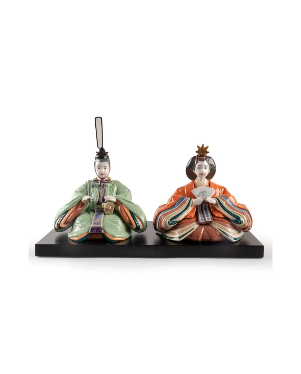 Hina Dolls (green & orange) Lladró Porcelain 01009474