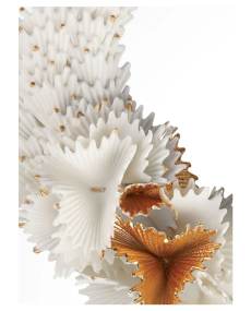 Actinia Porcelain Necklace. White and Golden luster Lladró Porcelaine 01010285  