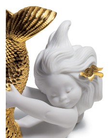 Lladro 01008559 SPIELEN AM MEER RE DECO VERGOLDET 010 08559