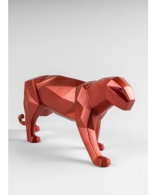 Panter (rouge métallique) Lladró Porcelaine 01008750  