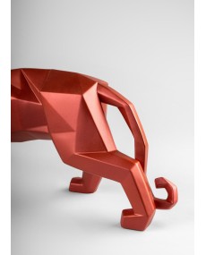 Panter (rouge métallique) Lladró Porcelaine 01008750  