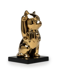 Figura Maneki Neko. Lustre dorado Porcelana Lladró 01009305  