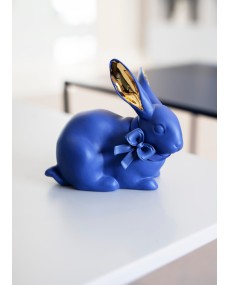 Attentive bunny (blue-gold) Lladró Porcelain 01009448