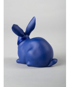 Attentive bunny (blue-gold) Lladró Porcelain 01009448