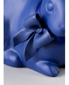 Attentive bunny (blue-gold) Lladró Porcelain 01009448