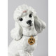 Figura perro Caniche con mochis Porcelana Lladró 01009472  