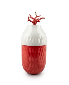 Coral vase Lladró Porcelain 01009477