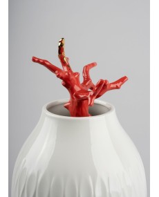 Coral vase Lladró Porcelain 01009477