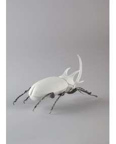 Rhinoceros beetle (matte white) Lladró Porcelain 01009478