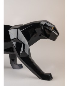 Panther (glazed black) Lladró Porcelain 01009496